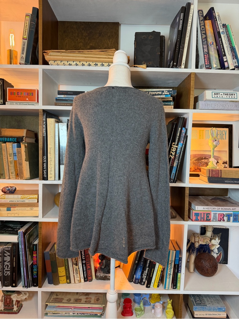The Row Gray Cashmere Blend Knit Sweater - Picture 3 of 5
